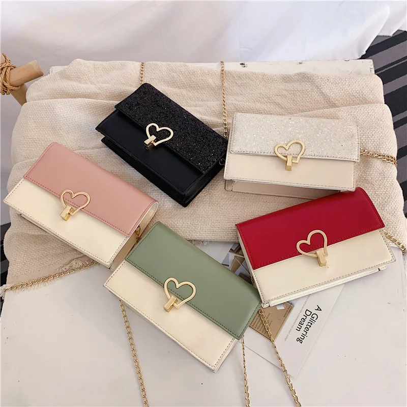 

New Style Fashion Korean-style Sequin Shoulder Bag Online Celebrity Small Black Bag Western Style Shoulder Square Sling Bag