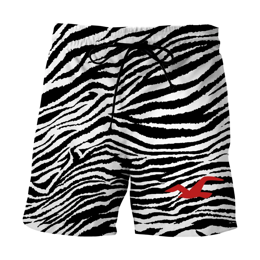Pantalones cortos de verano de los hombres de moda marca de 3d Animal impresión raya de cebra Shorts informales para hombre de gran tamaño cortos|Pantalones cortos de surf| - AliExpress