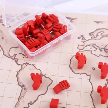 

25/50pcs Foot Wooden Drawing Photo Wall Studs Cork Board Pins Thumbtack Pushpins