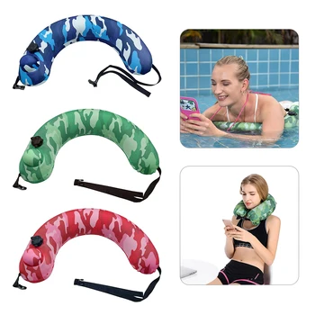 

U-Shaped Inflatable Swimming Ring Neck Pillow U-Shaped Waist Pillow Car Headrest Air Cushion For Car Travel Office Family Nap
