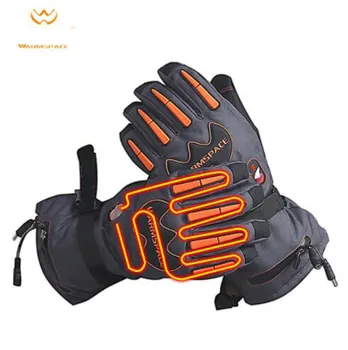 

WARMSPACE Winter Heated Motorcycle Gloves Heating Moto Gloves Waterproof Warm Rechargeable Electric Battery Heated Gloves