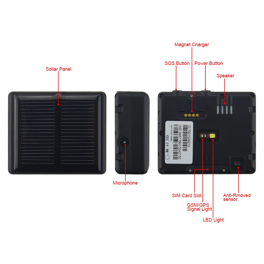 Mini GPS Tracker RF-V26+ solar sheep cow Cattle animal GPS Locator long standby time waterproof lifetime free use platfrom app