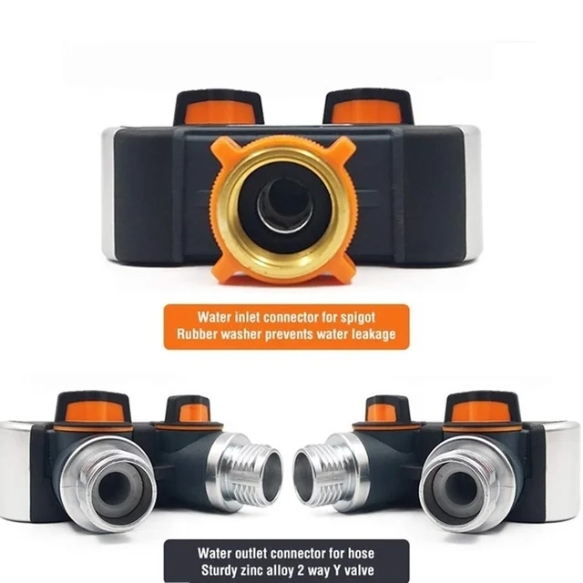 Kert Öntözőszelep Vízcsap Osztók Kültéri Csap És Csaptelep 1/2 "3/4" Víz Elválasztó Kerti Öntözés Elosztó - Image 5