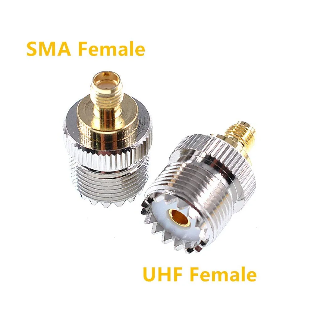 100 шт. UHF Женский SO239 SO-239 Jack to SMA Female Jack RF коаксиальный разъем адаптера
