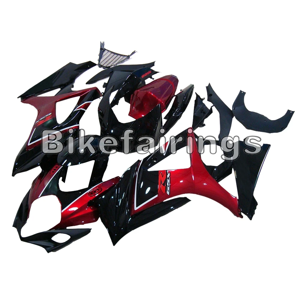 Глубокий красный и черный Sportbike рамы кузова для Suzuki GSXR1000 K7 2007 2008 ABS инъекции GSXR 1000 07
