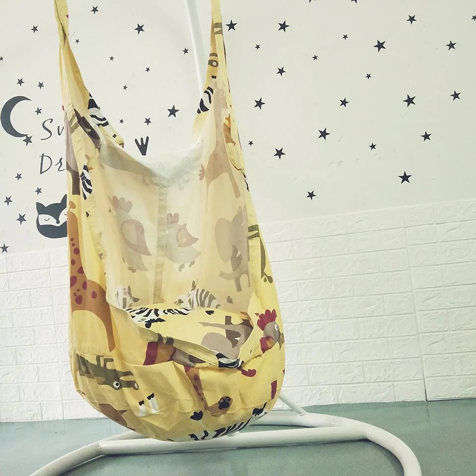 2022 New Arrival  Cartoon Zoo Pattern Outdoor Children Hammock  Furniture Swing Chair Indoor Hanging Seat Child Swing Seat 