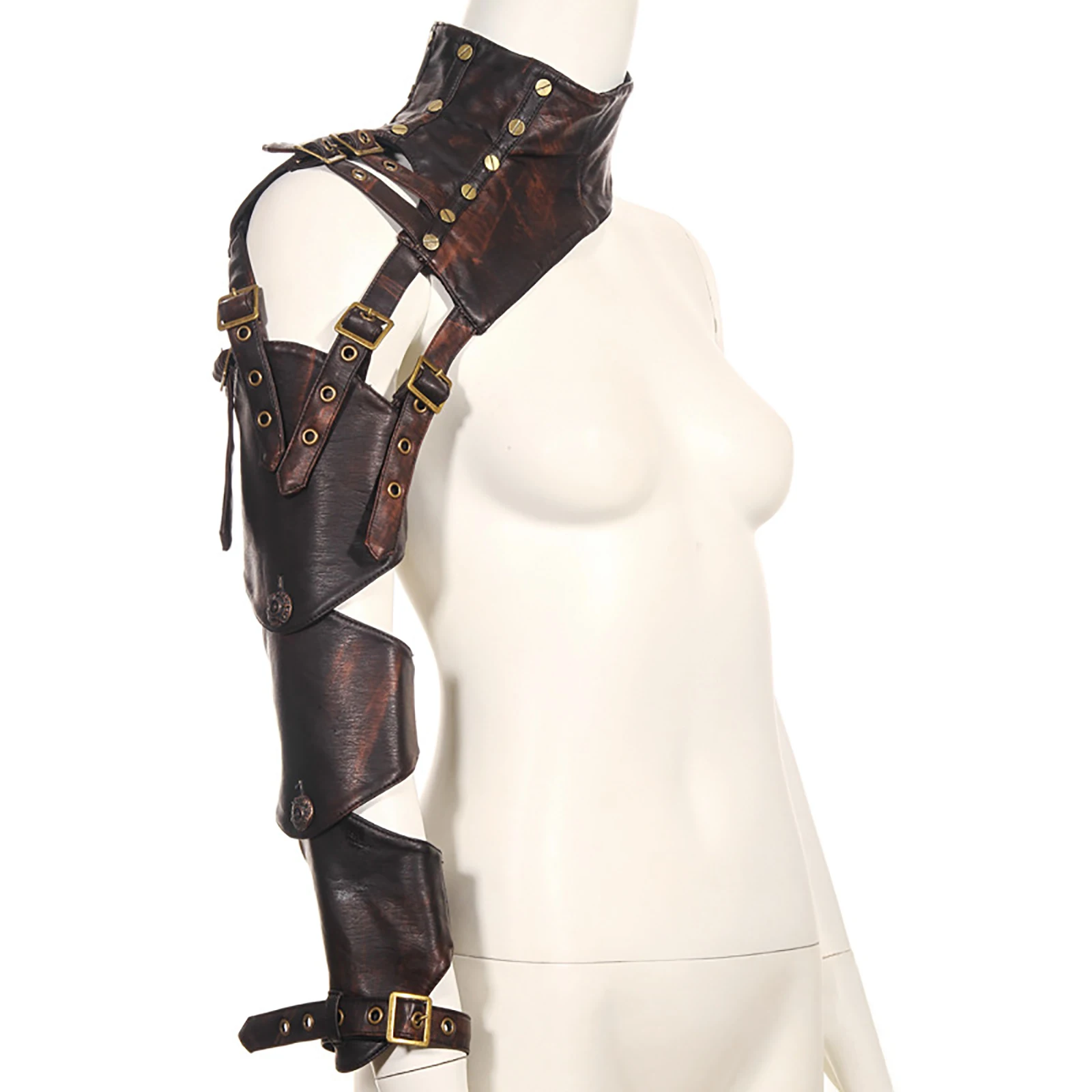 Gothic Steampunk Shoulder Armor Set - Medieval Knight Cosplay Arm Sheath