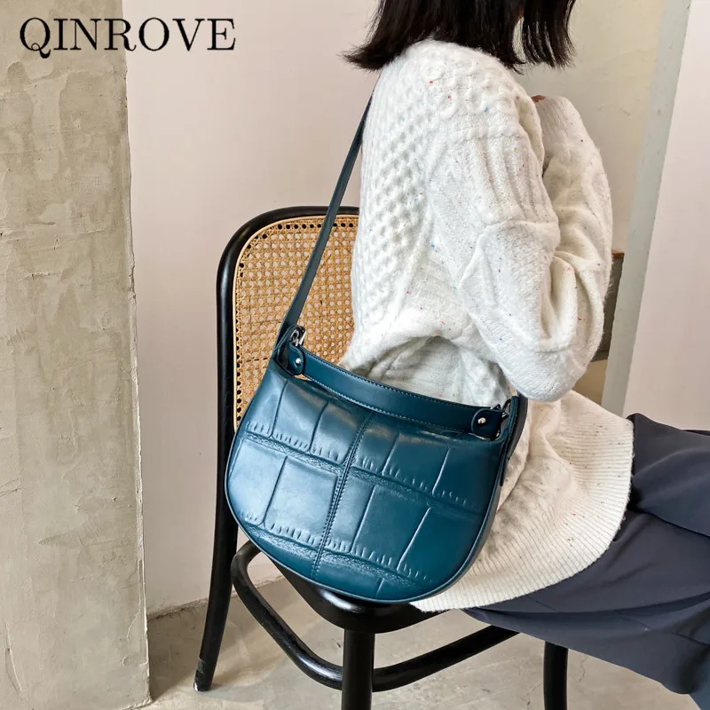 

Semi-circle Shoulder Bag For Women 2020 Solid Color Handle Crossbody Bag PU Leather Designer Clutch Bag Fashion Small Handbag