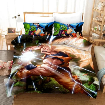 

3D DRAGON BALL Z Print Bedding Set Duvet Covers Pillowcases One Piece Comforter Bedding Sets Bedclothes Bed Linen 05