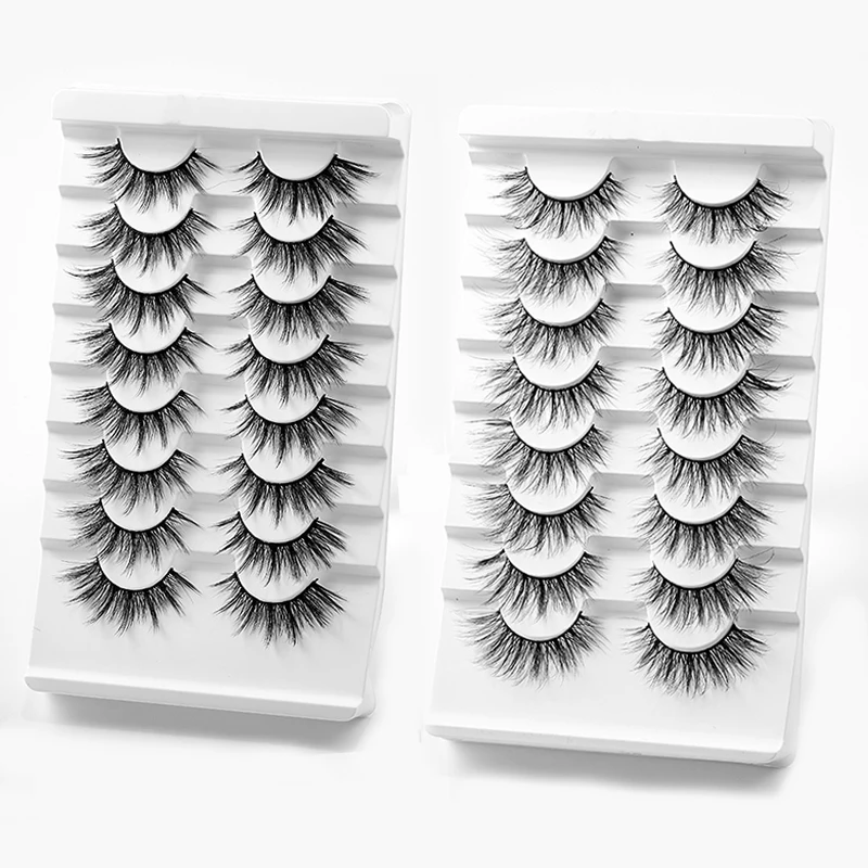 Набор искусственных ресниц 8 пар набор синтетических накладных ручной работы