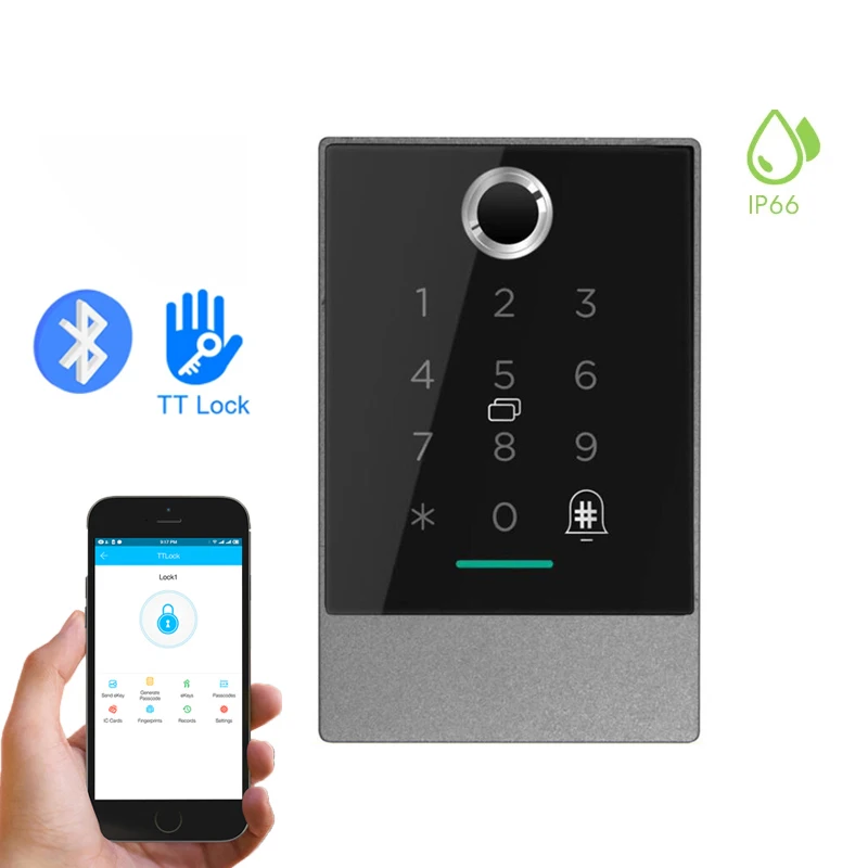 K2 K2F IP67 Водонепроницаемый Bluetooth TTLock APP биометрический контроль доступа по