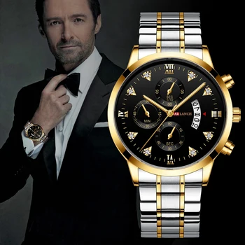 

Fashion Luxury Men's Watch Business Classic Waterproof Date Quartz Clock Male Casual Steel Band Sports Watches Relogio Masculino