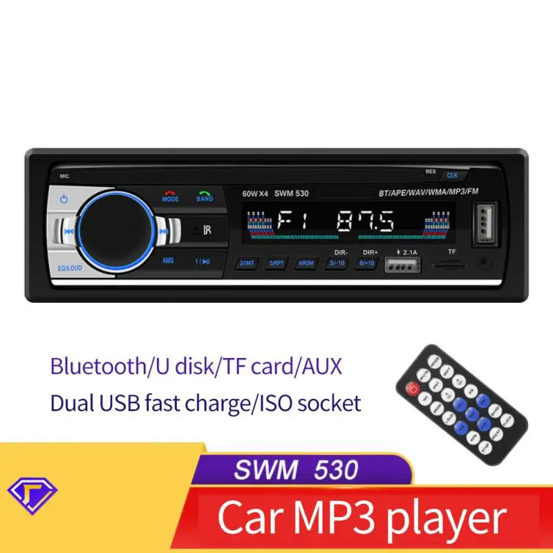 Автомобильный радиоприемник стерео FM Aux-вход SD USB Типоразмер 12 В |