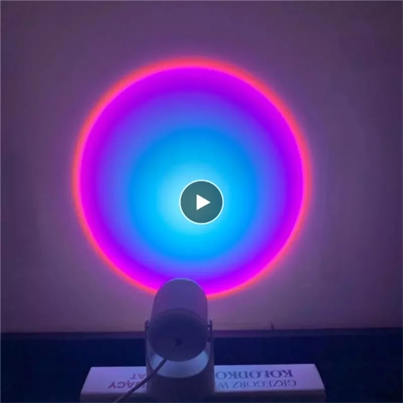 USB Италия светодиодный ночной Светильник Кнопка Радужный проектор атмосферная
