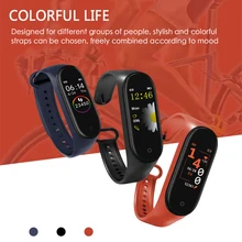 Умный Браслет M4, измеритель пульса, кровяного давления, IP67, водонепроницаемый, BT браслет, умный музыкальный браслет для mi band 4, Android IOS