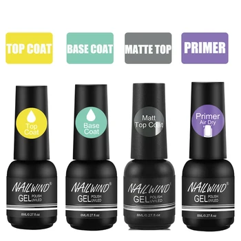 

Nailwind Base top Coat Set For manicure gel nail polish painting Nail art Need to cure UV LED lamp Primer Gel Varnihses