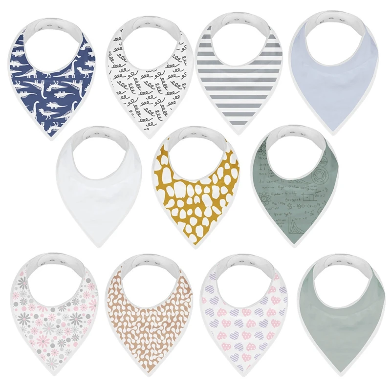 

3 Pcs/Set Baby Newborn Feeding Bibs Soft Cotton Saliva Towel Toddler Triangle Scarf Bandana Newborn Burp Cloth