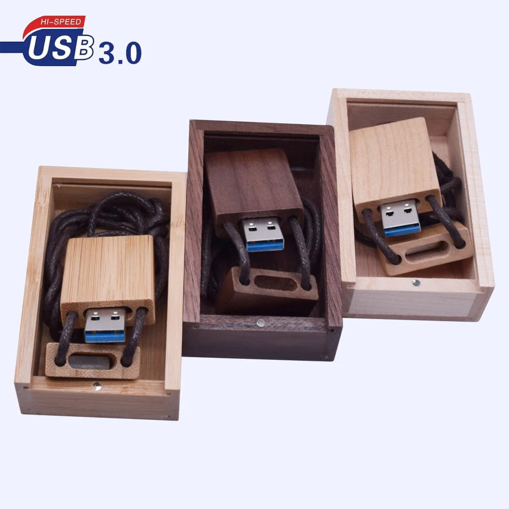 Fivestors Buy Usb 3 0 128 ГБ деревянная Флешка с веревкой 32 ГБ/16 ГБ/64 логотип на заказ