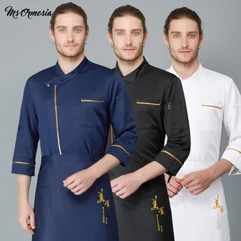 

High Quality Chef unifroms Catering workwear Food Service cooker work shirts Restaurant kitchen work clothes wholesale M-3XL