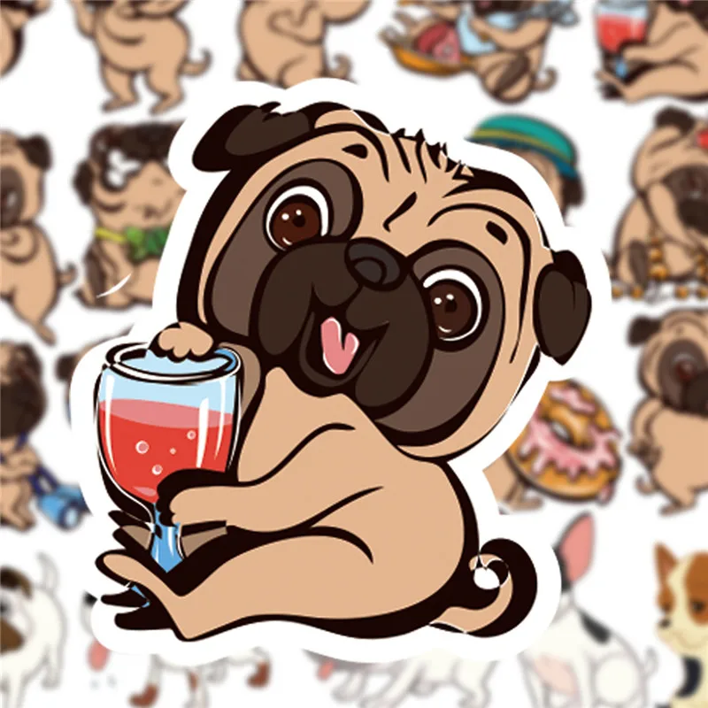 PET DOG PUG CORGI stickers (10)