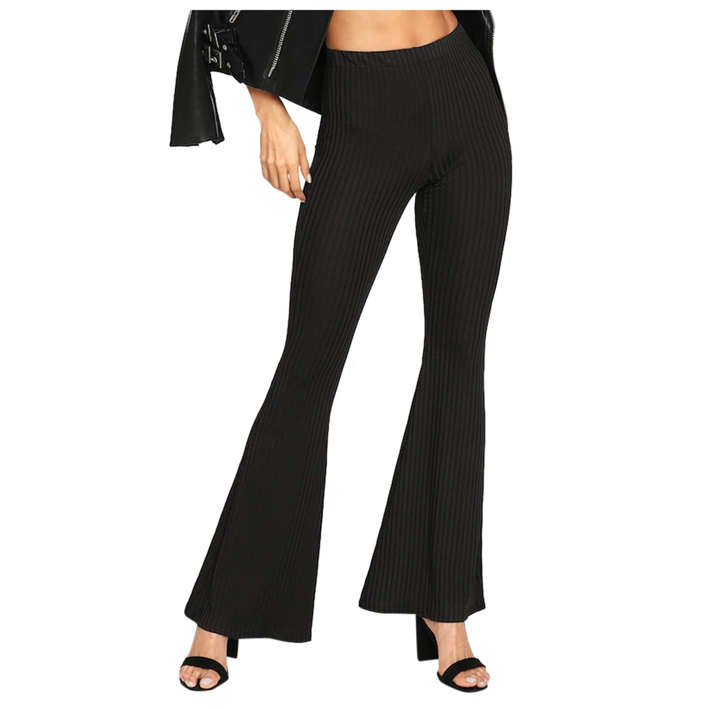 flared stretch trousers