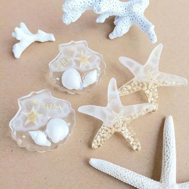 QIAOQIAO DIY 1 шт. в виде ракушки звезда силиконовая форма для самостоятельного изготовления торта набор для выпечки с шоколадом посуда для украшения торта гипсовая форма