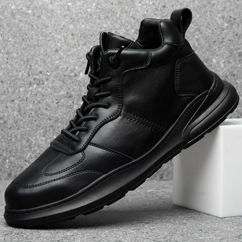 

2020 Hot Sale Youth Fashion Men Shoes Autumn Men Original Leather Shoes Lace Up Men Flats Sneakers Comfortable Adult Casual Shoe