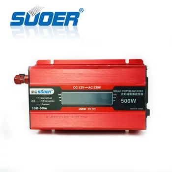 

Suoer【 Modified Sine Wave Inverter 】 digital display 12v 220v inverter solar power system 300w power inverter(SDB-500A)