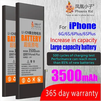 

Phoenix Kid Original Phone Battery for iPhone 6S 6 6s Plus 7 High Capacity Replacement Lithium Batteries 3500mAh With Free Tools