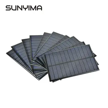 

SUNYIMA 10Pcs 6V 1W Solar Panels Polycrystalline Mini DIY Solar Panel for Battery Power Charge Module Sunpower Solar Cell 112*84