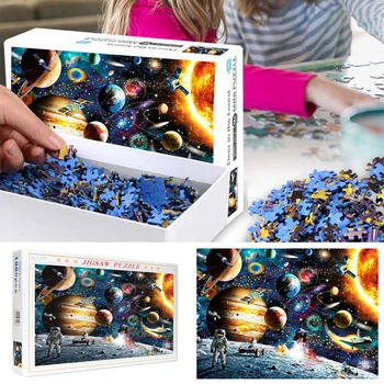 

1000pcs Wooden Jigsaw Puzzle Board Set Colorful Baby Educational for Children Learning Developing Toy Adult Kids Toy Gift D30
