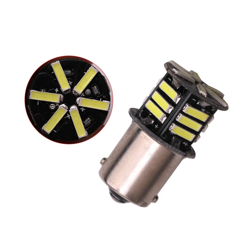 2 шт. Canbus 1157 BAY15D 1156 BA15S 21 SMD 7020 светодиодный автомобильный сигнал поворота задние стоп-сигналы лампа белый 12V