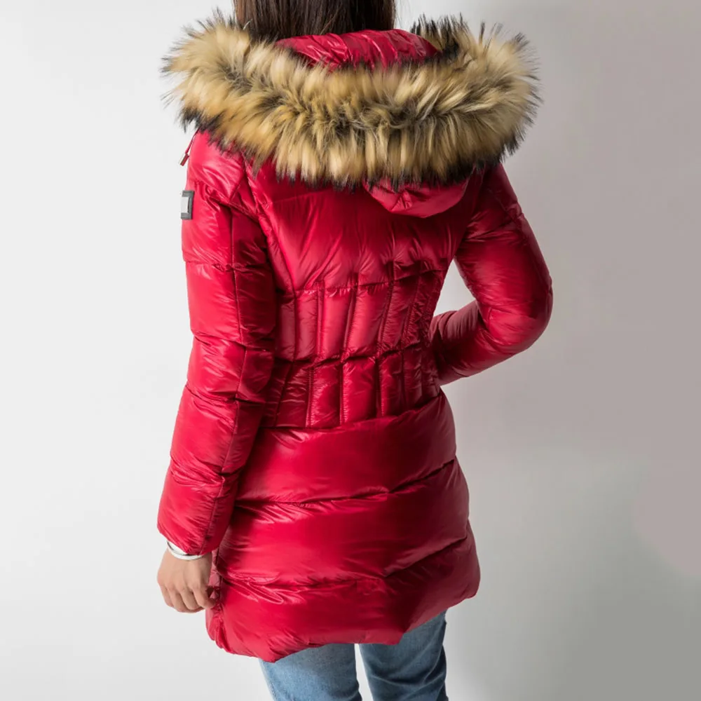 Пальто для женщин, зимняя парка, пальто, Повседневная теплая женская верхняя одежда, пальто с длинным рукавом, на молнии, с хлопковой подкладкой, женские пальто, верхняя одежда, парка