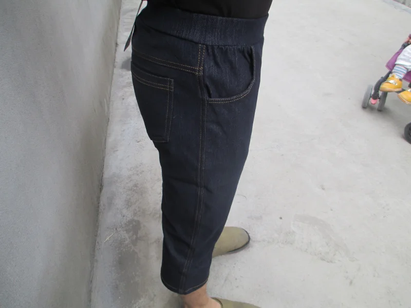 Черные брюки до колена, женские брюки, Pantalon джинсы, Свободные повседневные штаны-шаровары DJ339