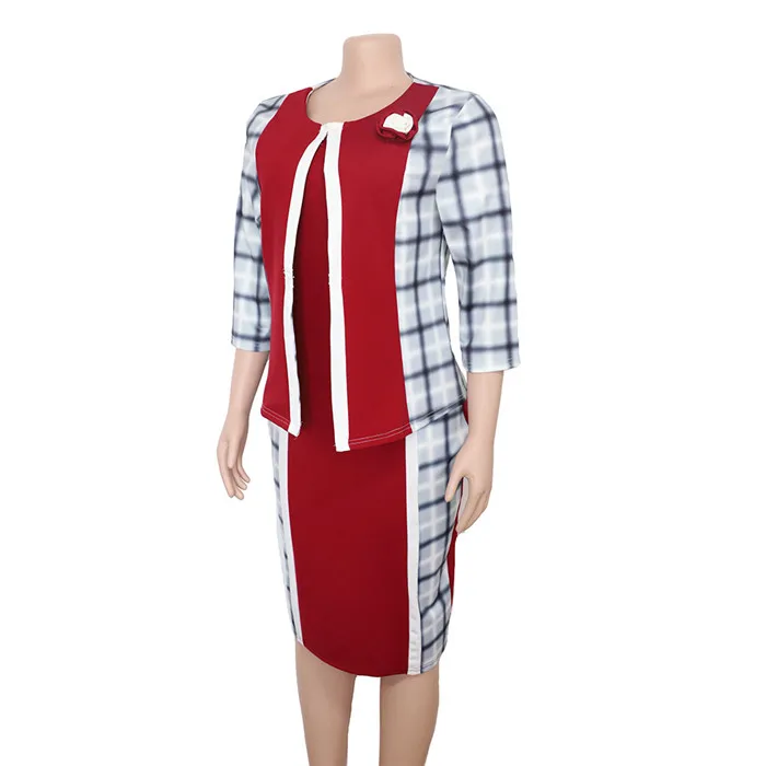 New African Design Bazin Long Sleeve Dashiki Dress For Lady