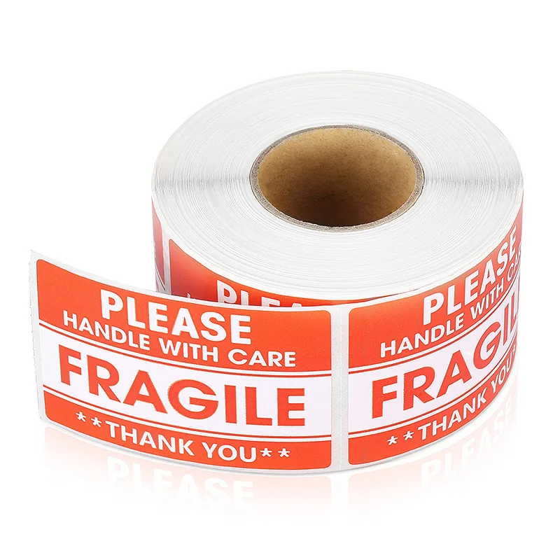 

Fragile Warning Shipping Label 1 Roll/500Pcs 2*3 Inch Large Fragile Warning Sticker Handle With Care Keep Dry Express Label