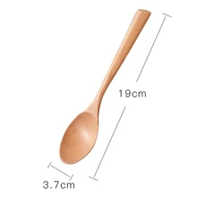 Набор деревянных ложек 6 шт. посуда из натурального дерева деревянная ложка ручной работы для еды паста ужин, чай, салат десерты и так далее