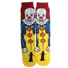 ; 12 пар/лот; модные мужские хлопковые носки Стивен Кинг; клоун; носки из знаменитого фильма ужасов; забавные носки унисекс; Новинка; K174