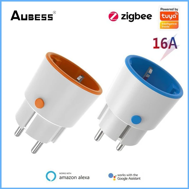 AUBESS Zigbee EU Smart Plug Smart Home Wireless Remote Control Power  Monitor Outlet work with Alexa Google