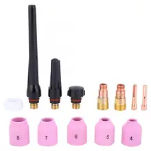 13 шт. TIG газовой линзы комплект для Glock 17/18/26 TIG сварочный фонарь детали горелки для аргонодуговой сварки TIG сварки Керамика сопла