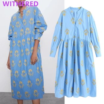 

Withered summer dress women england indie folk vintage embroidery cotton loose vestidos de fiesta de noche vestidos maxi dress