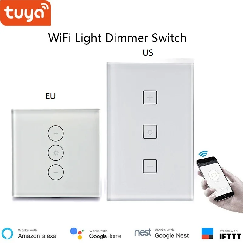 Умный домашний светодиодный светильник с диммером Wifi затемнение ЕС/США