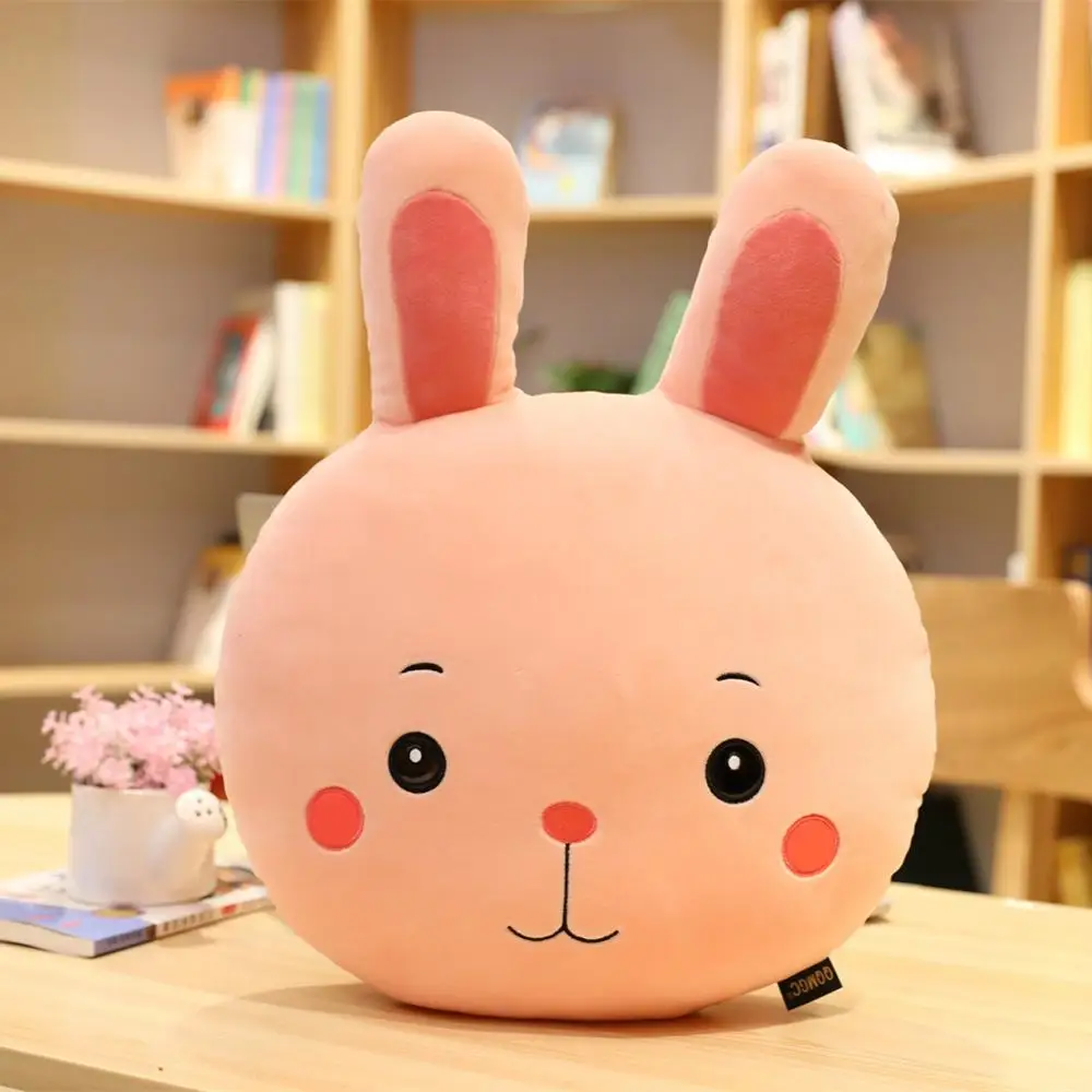 rabbit Новая круглая подушка в виде животных из мультфильма, плюшевая игрушка, мягкая подушка, кукла, высокое качество, прекрасный подарок для девочки - Цвет: rabbit