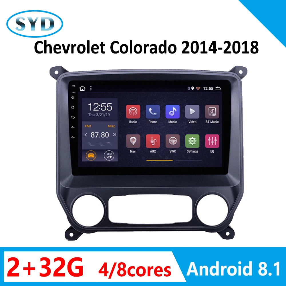 Автомагнитола 2G+ 32G для Chevrolet Colorado- аудио; стерео; GPS навигационная мультимедийная система Android 8,1 " зеркальная связь