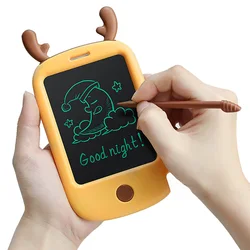 Tablero de escritura a mano para niños, tablero LCD creativo de Cervatillo de 4,4 pulgadas, grafiti, pintura, escritura, mensaje