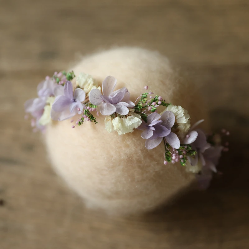 

Baby Headband Preserved Fresh Flower Baby Hairband Newborn Photography Props Infant Shoot Accessories Floral Baby Headwear