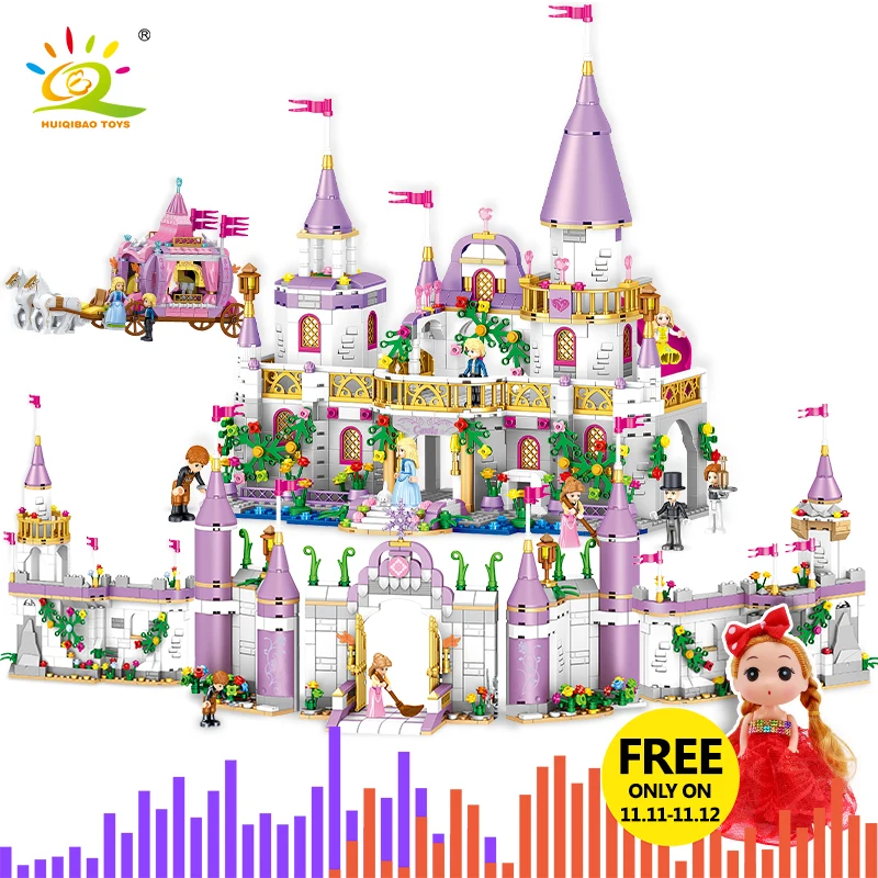 Günstig 5 in 1 Princes Windsor Castle Modell Bausteine Kompatibel Legoingly Freund Wagen Figuren Pädagogisches Spielzeug Für Mädchen Kind