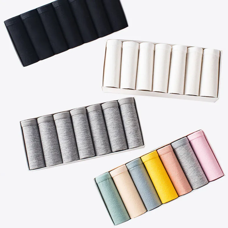 

7Pcs/lot Plus Size 4XL 5XL Lady Panties Underwear Women Cotton Girls Briefs Sexy Lingeries Ladies Shorts Underpants Luxury Panty