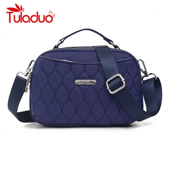 

Women's Fashion Solid Color Zipper Waterproof Nylon Shoulder Bag Crossbody Bags For Women Messenger Bags Bolsa Feminina