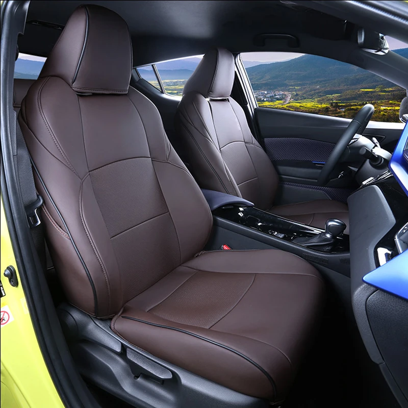 Чехлы для автомобильных сидений, набор кожаных чехлов для Toyota CHR-Н. В., автомобильные Чехлы, стильные Защитные подушки для сидений, внутренние аксессуары